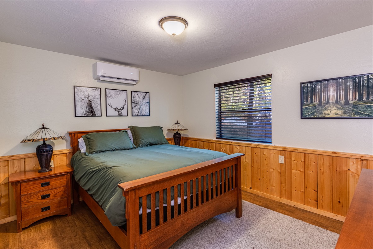 1st floor-Queen Bed, mini split for heating and cooling.