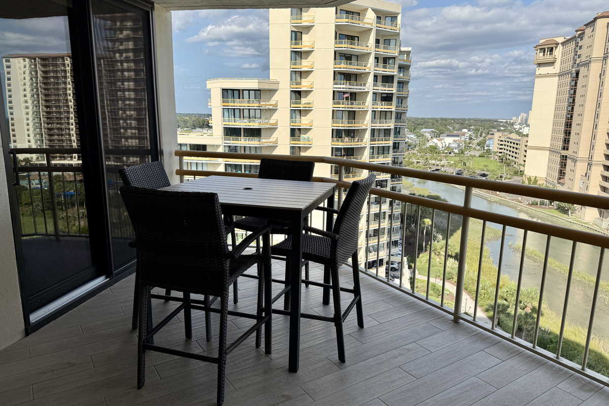 Balcony Table and Four Chairs + additional Table and 2 Chairs