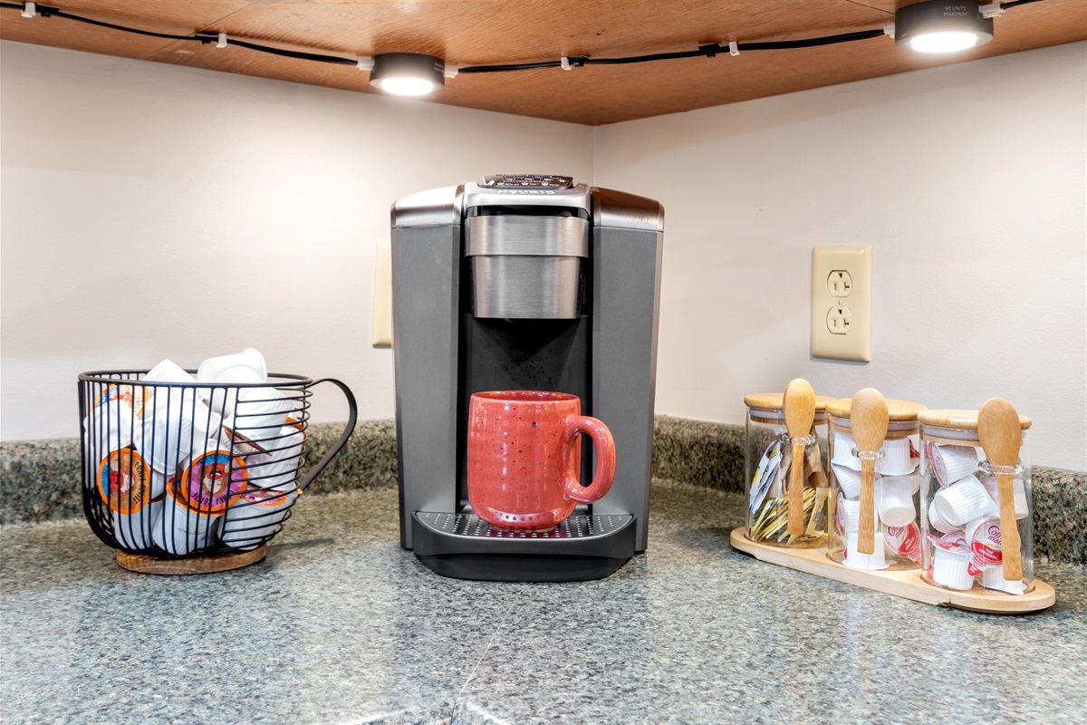 Start mornings slowly with fresh coffee and quiet moments before heading out to the slopes or trails.
