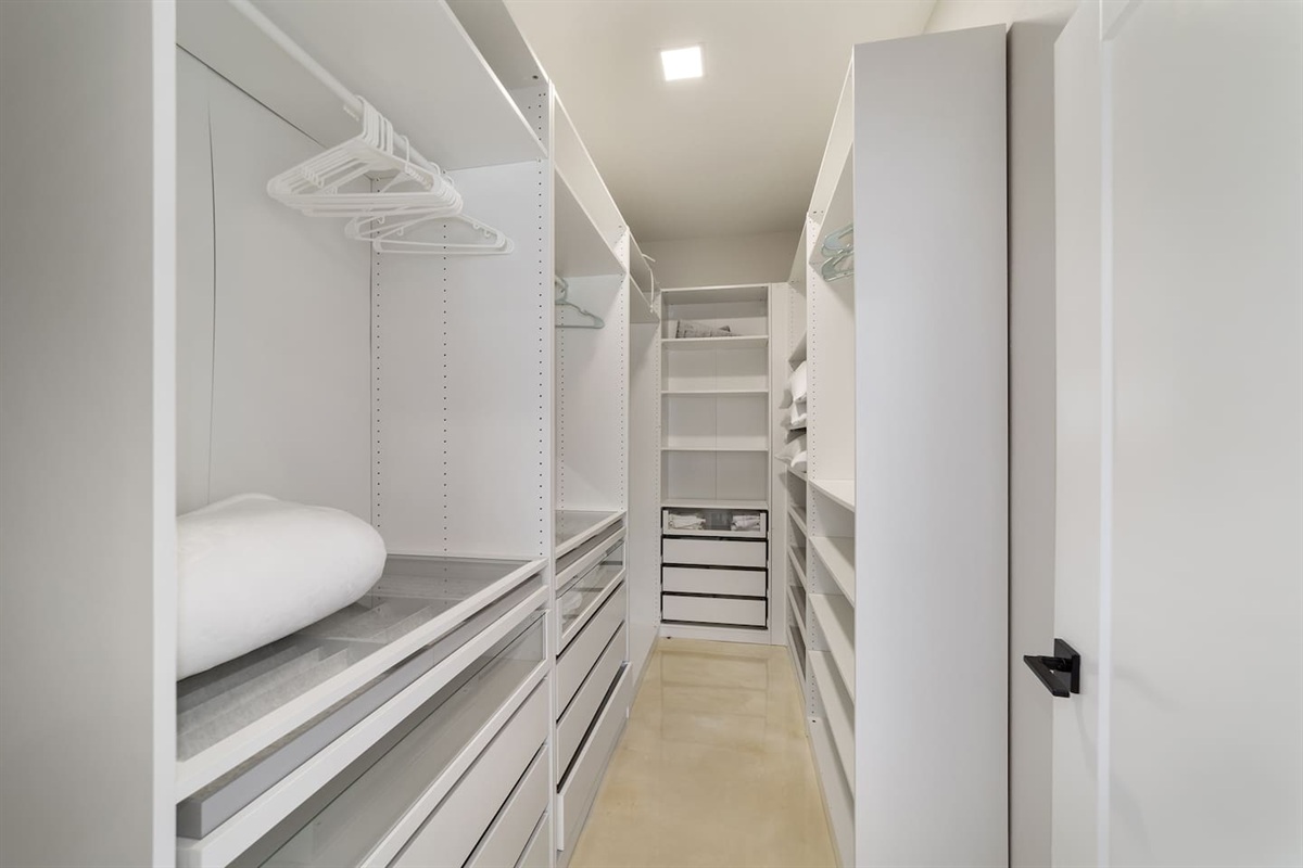 Primary Suite Walk in Closet