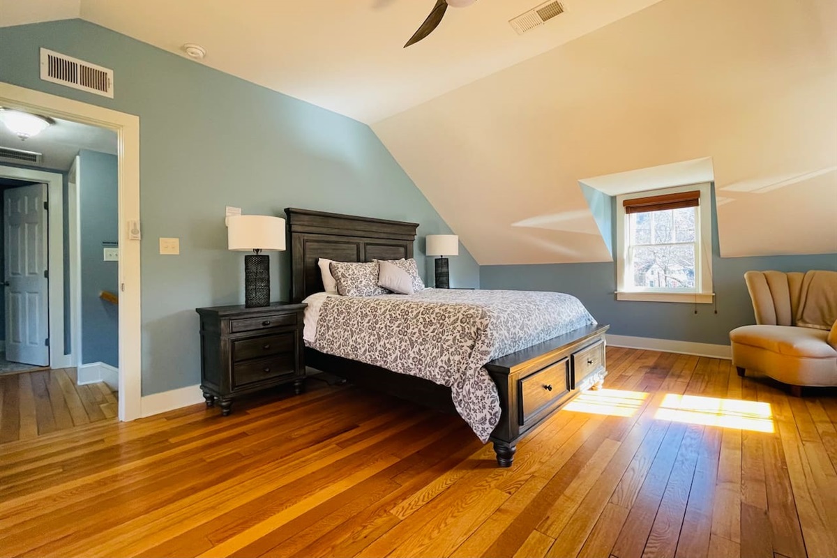 Bright and Airy Upstairs bedroom