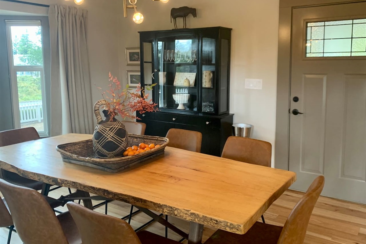 Gather 'round! Our table seats 8, so there's plenty of room for everyone.