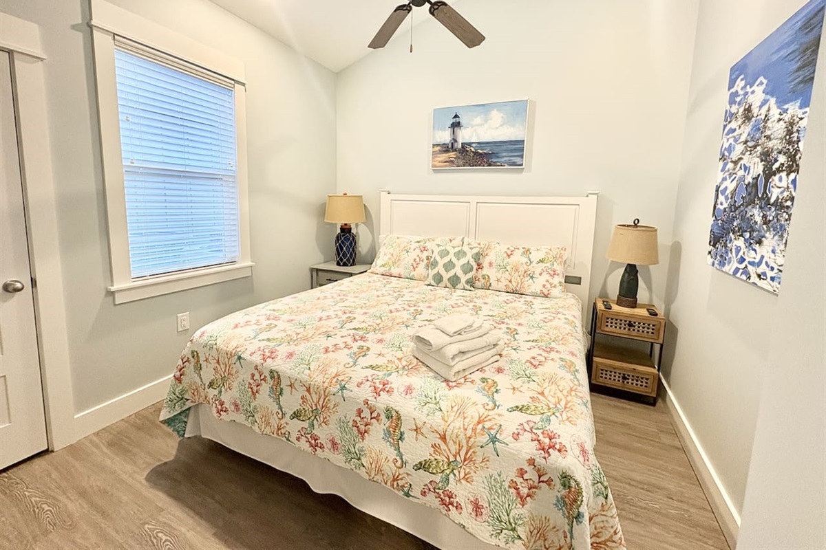King Bedroom 2 with private access to shared full bathroom
