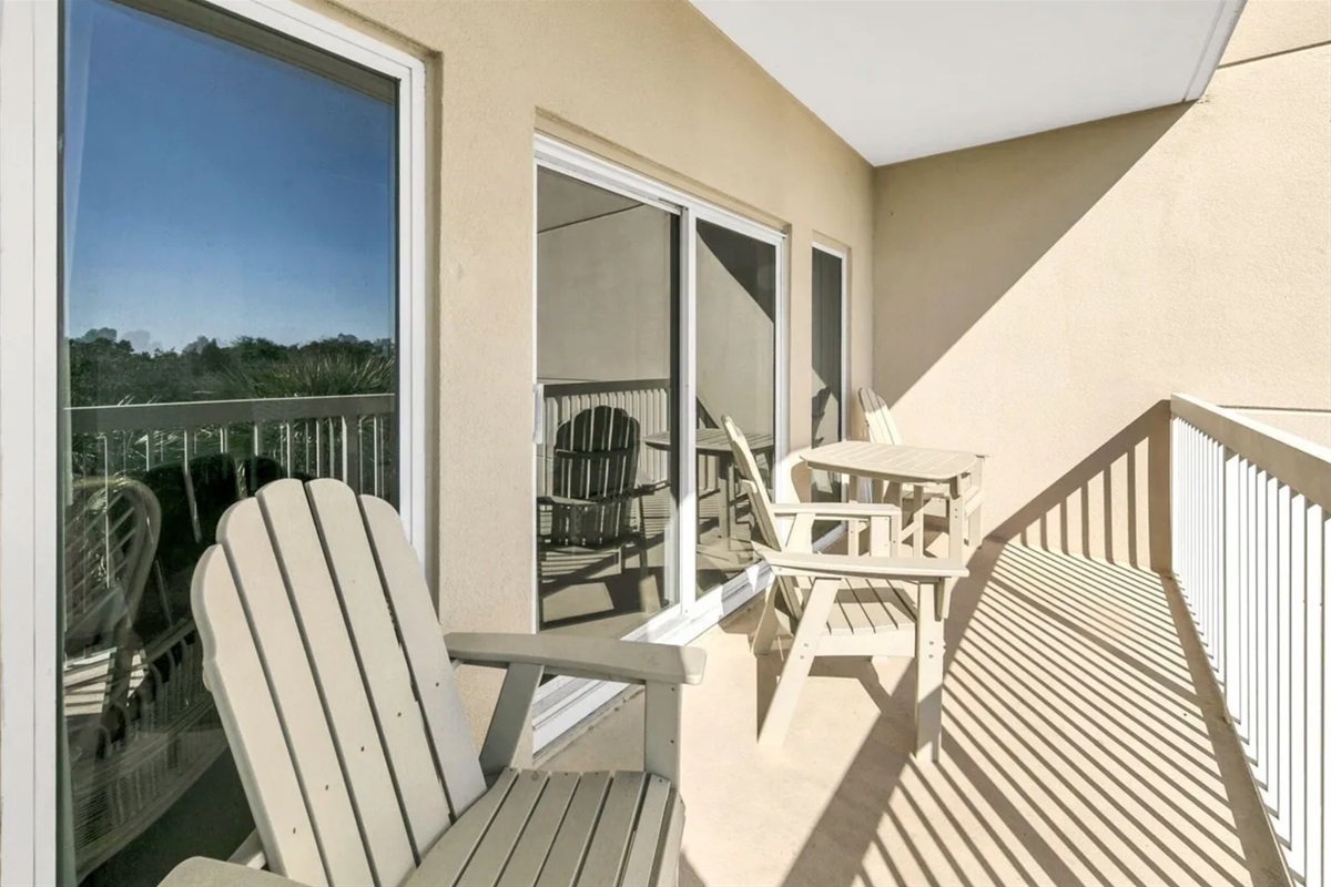 Balcony off the Living Room and Master Bedroom