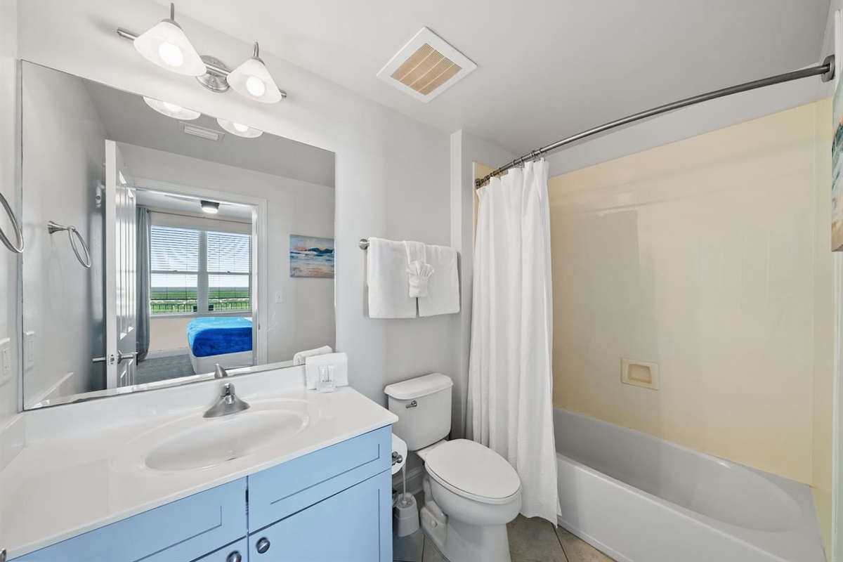 This bathroom is attached to the 2nd king suite.