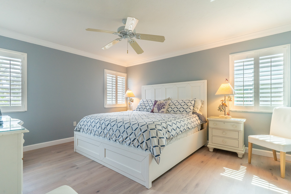 King bedroom with plenty of storage!