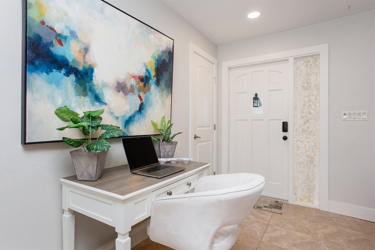 Need to get some work caught up. Enjoy high speed WIFI at our designated workspace.