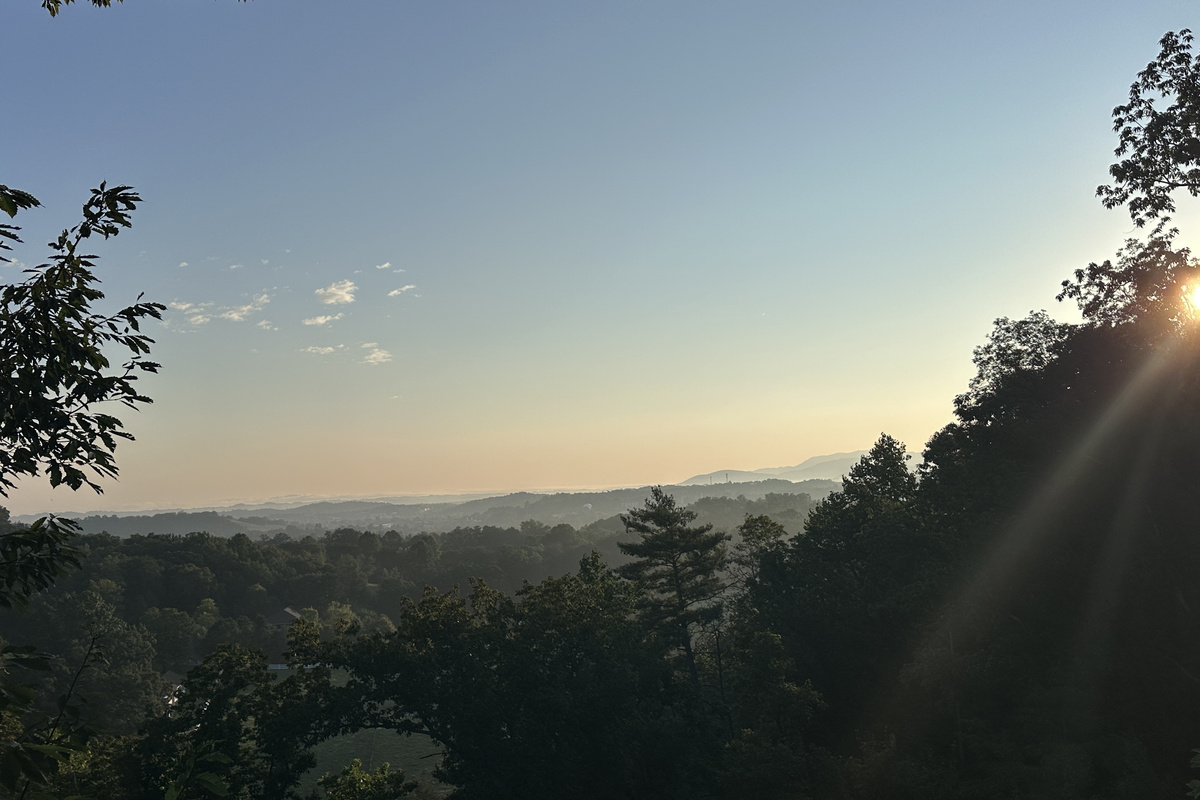 Morning view off side deck