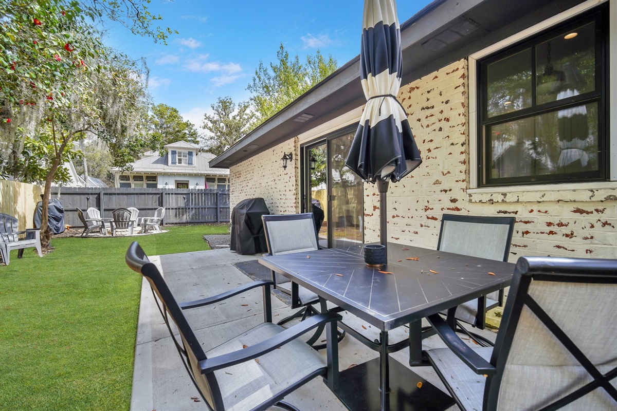 Spacious Backyard with Fire Pit