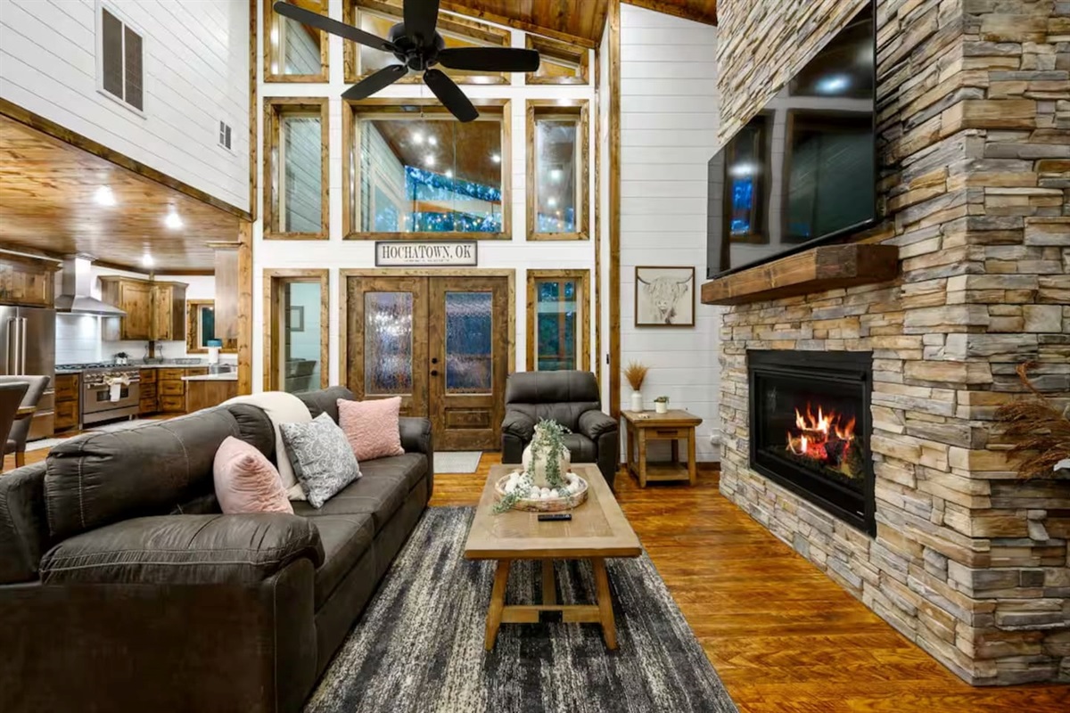 Designed for comfort—this living room brings the group together with ease.