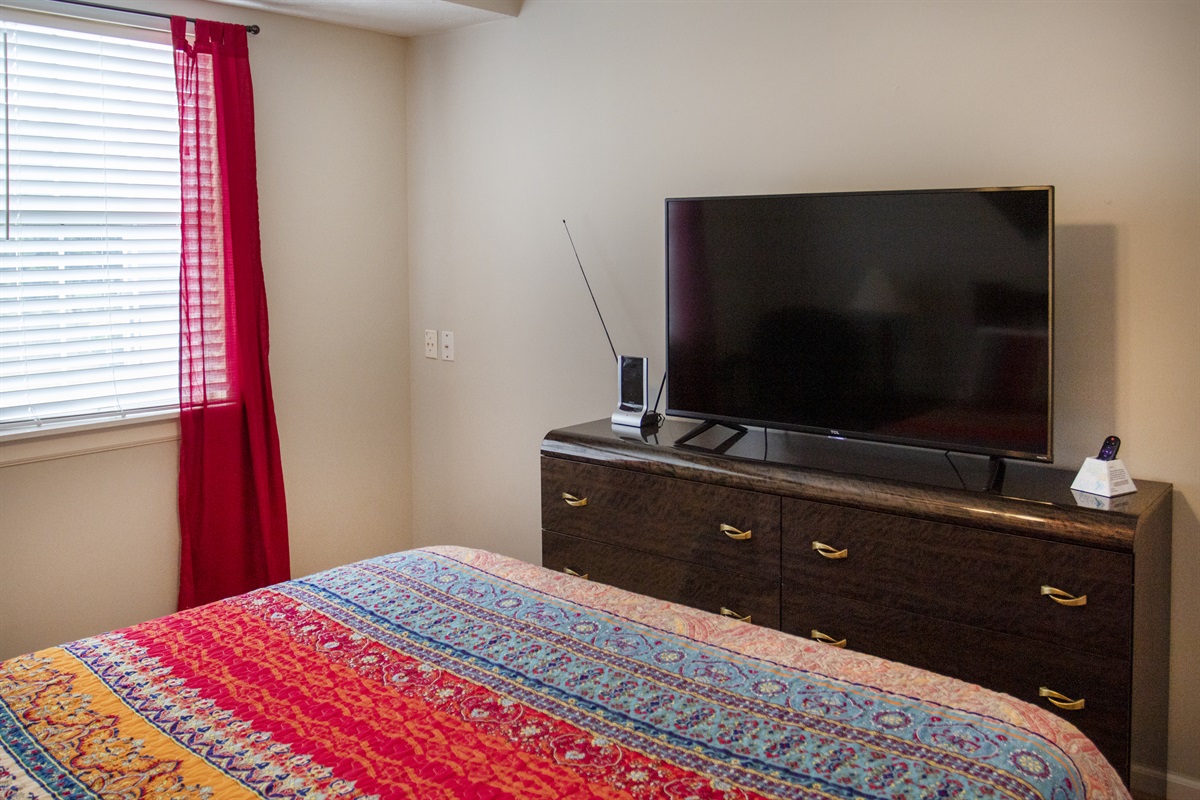 Bedroom #2 with large TV