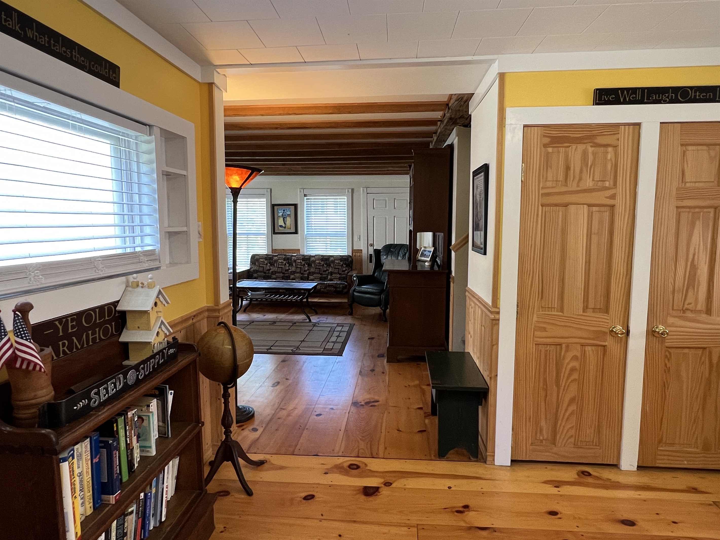 View from the kitchen into the living area.