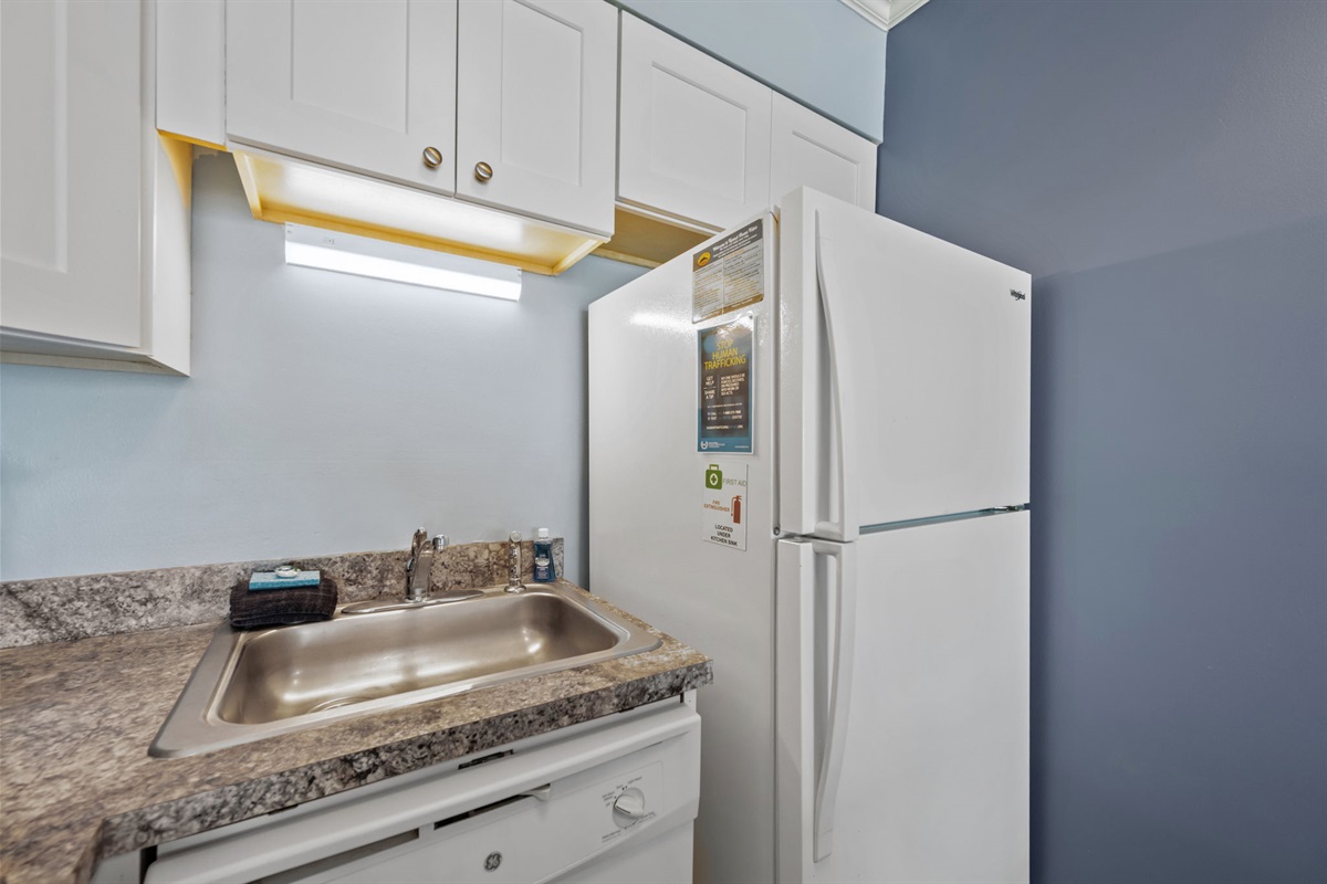Clean and functional space with everything you need within reach