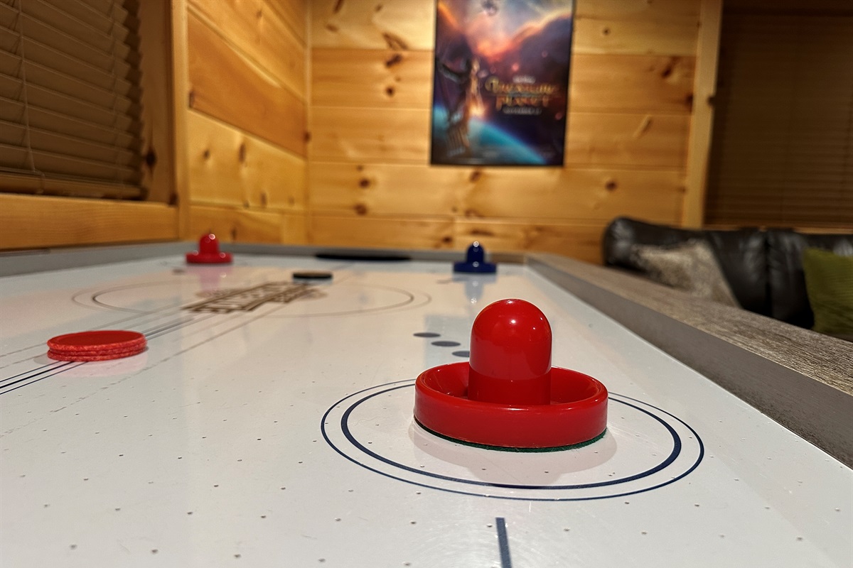 Air Hockey in the Game Room