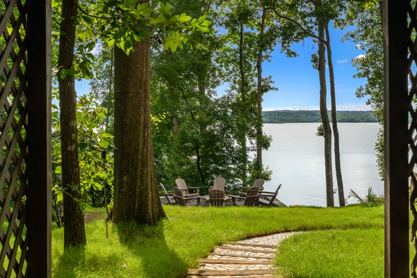 Pathway to backyard