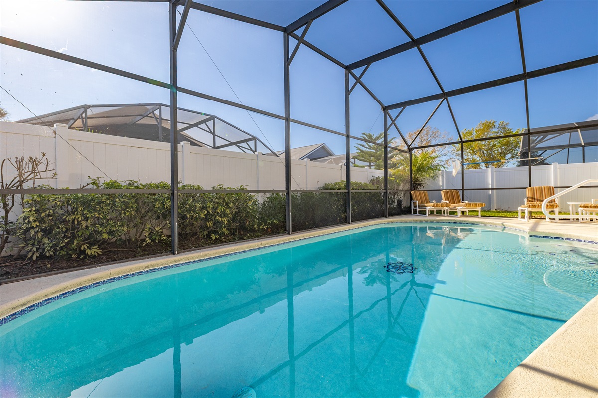 One more view of the huge, private pool.