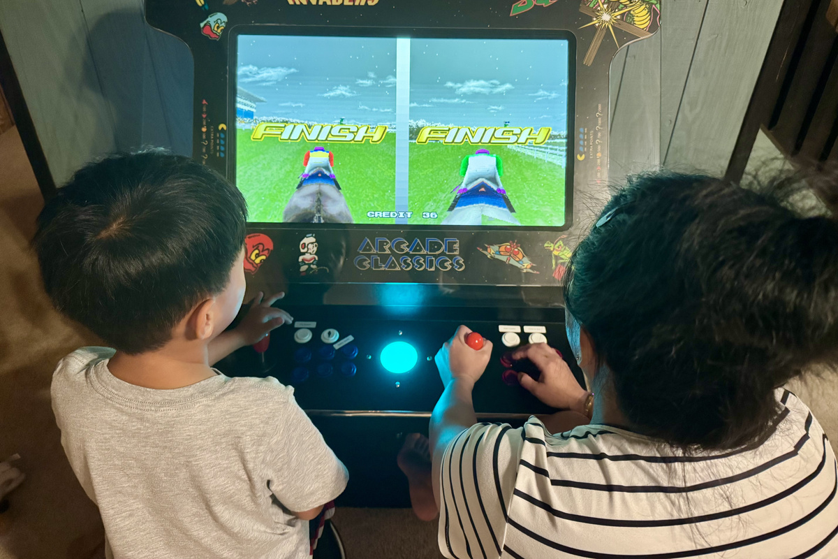 Play alone or together.  Over 4,000 titles to choose from! 