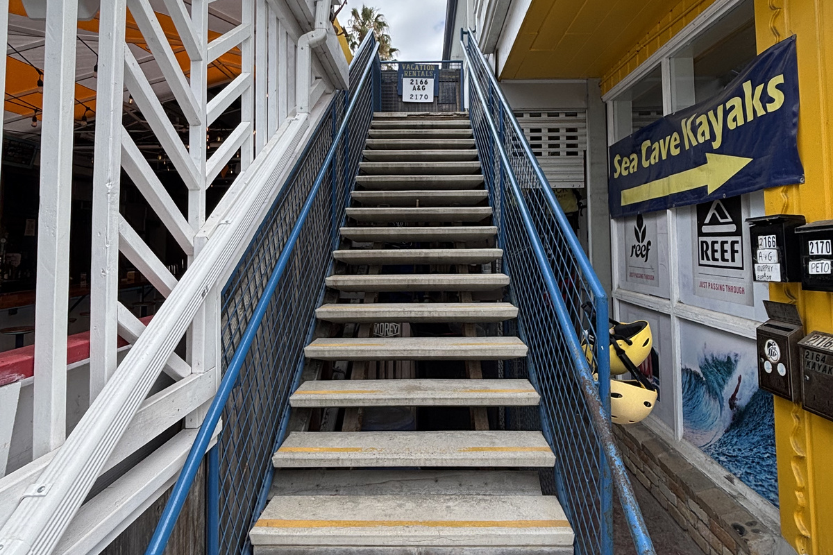 You will need to walk up on flight of stairs because the apartment is located on the second story of the building. 