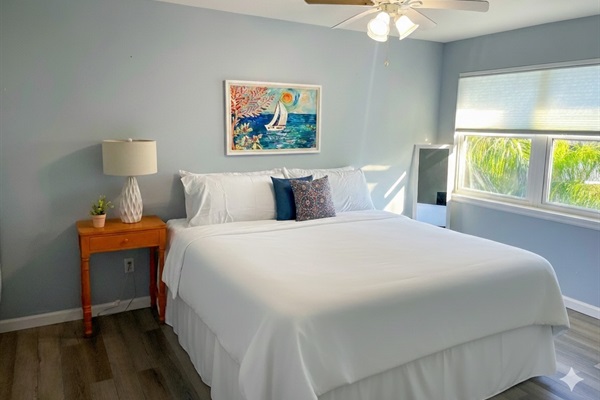 Master Bedroom With King Bed and Walk In Closet