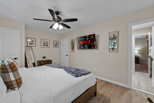 Bedrooms with TV's for late-night viewing