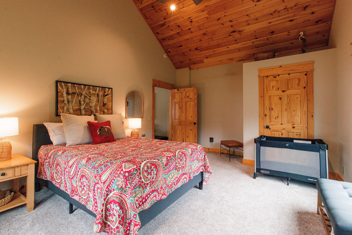 If needed, there is a pack n' play located in this queen bedroom closet.