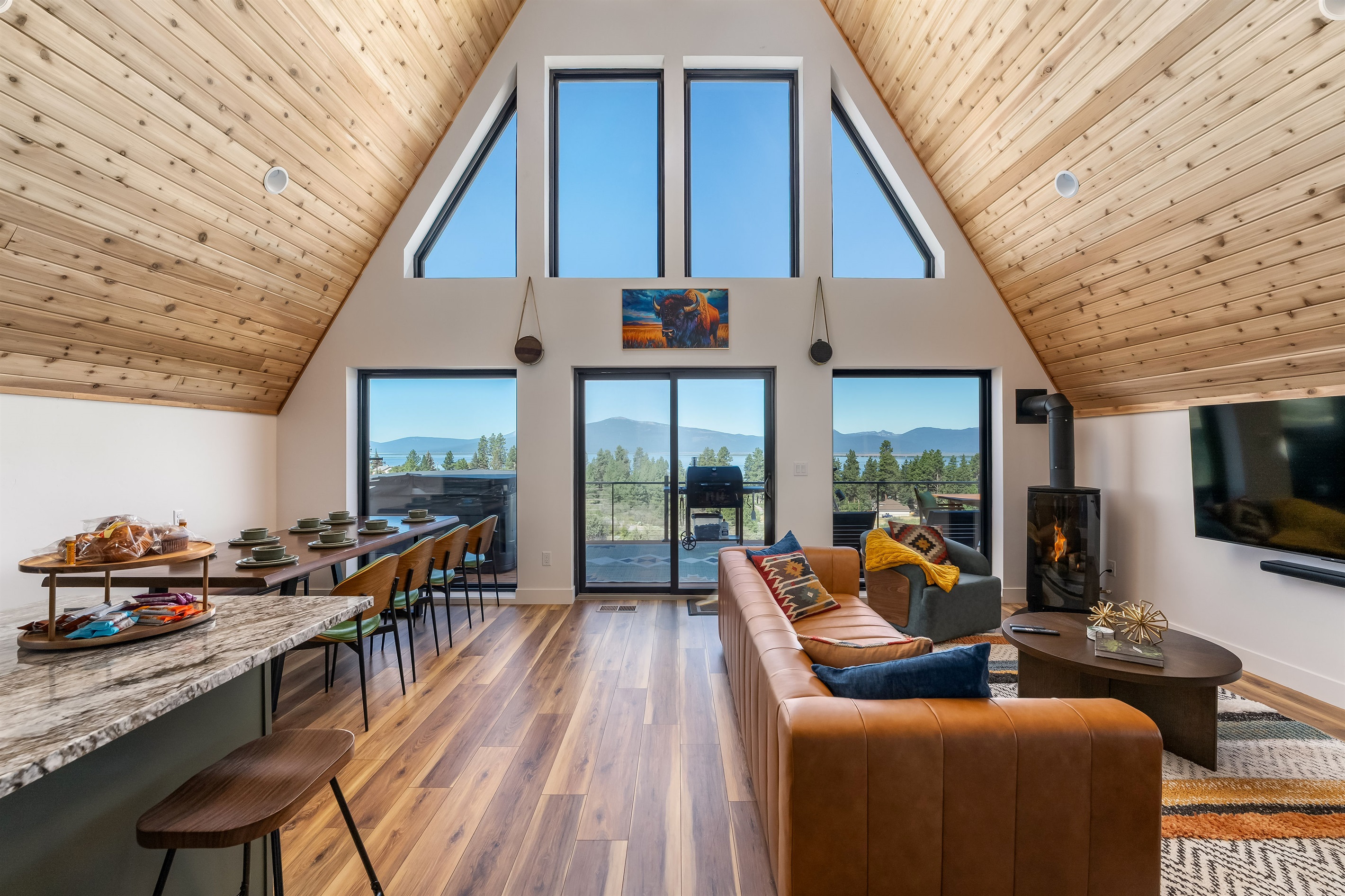 25 Foot Ceilings and Window Walls Bringing The Outside Inside