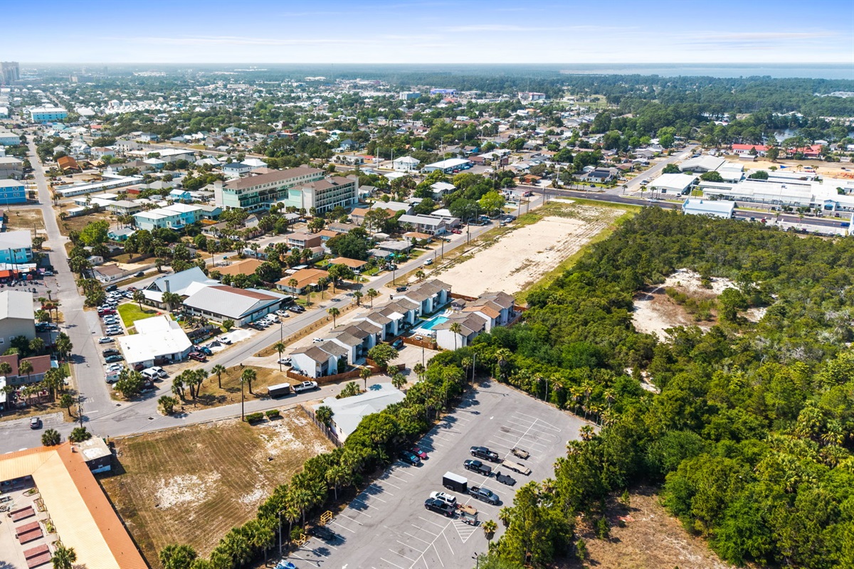 Aerial of Complex, Amenities, and Beach