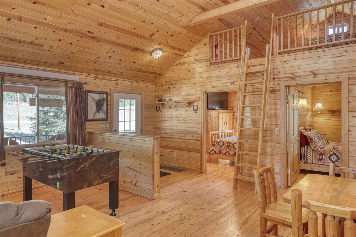 Entance to cabin 3 and open living area