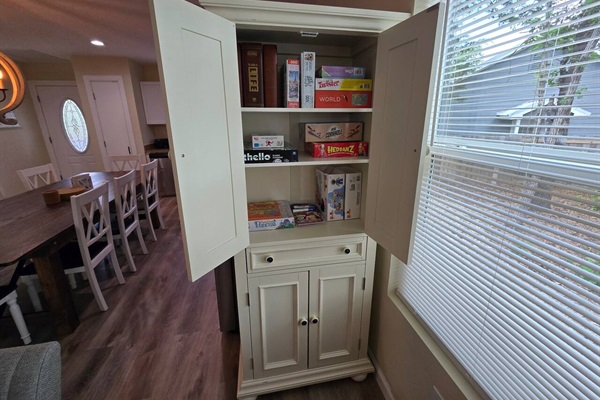 Board games and puzzles for quality time together.