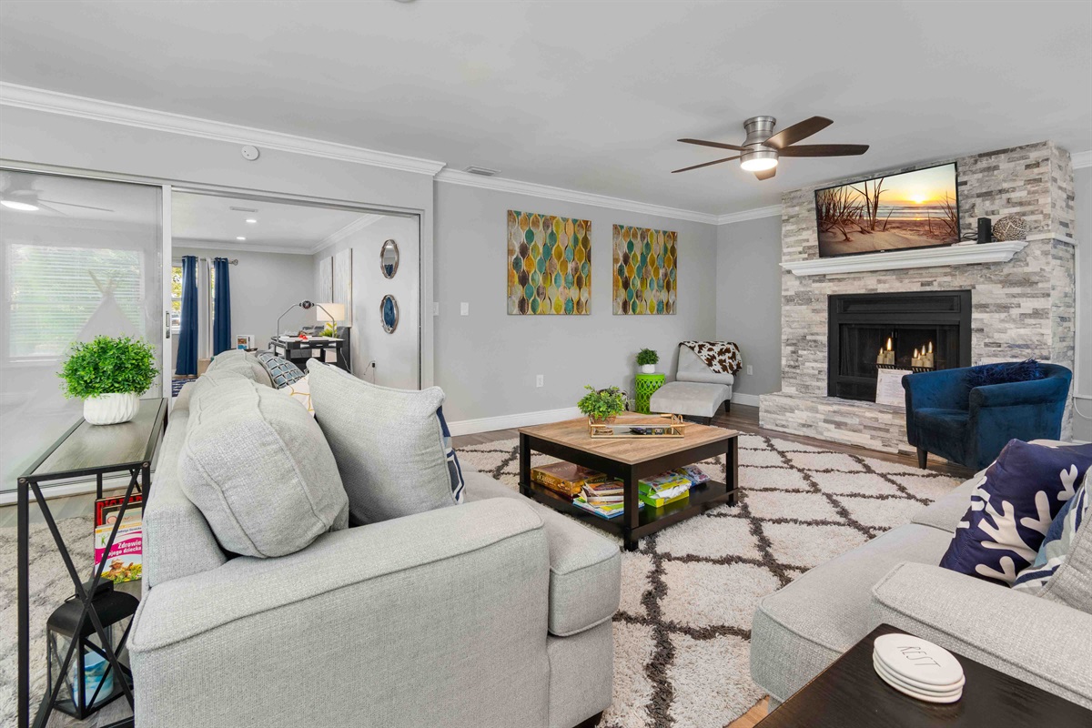 2nd Living Room With a fireplace