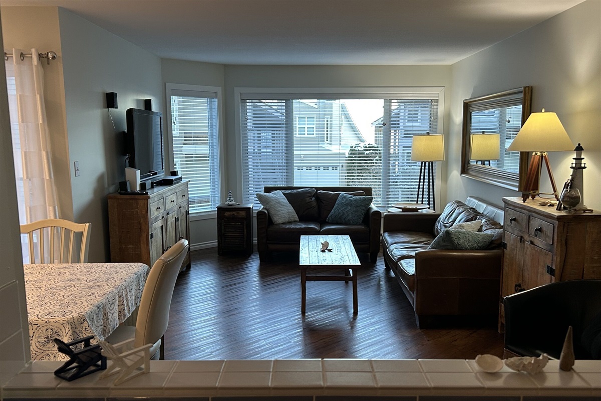 Comfy living space to put your feet up