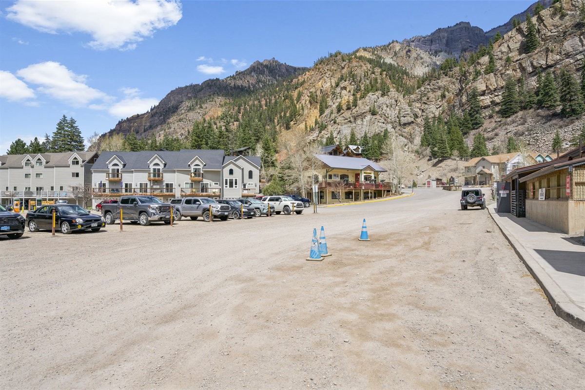 Same parking lot as the Ouray Hot Spings