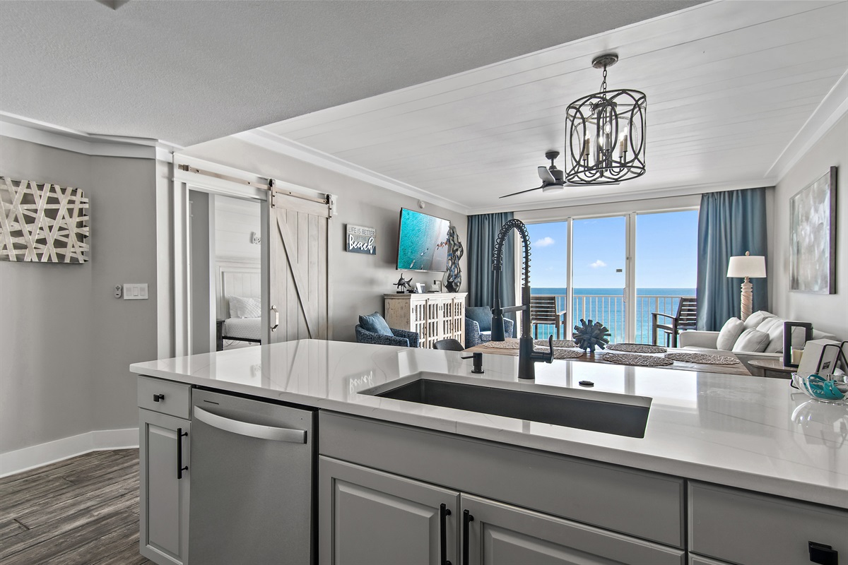 Imagine preparing a meal in this remodeled kitchen with this incredible view! Fully Stocked with Air Fryer, Crock Pot, and More than Just the Basics!