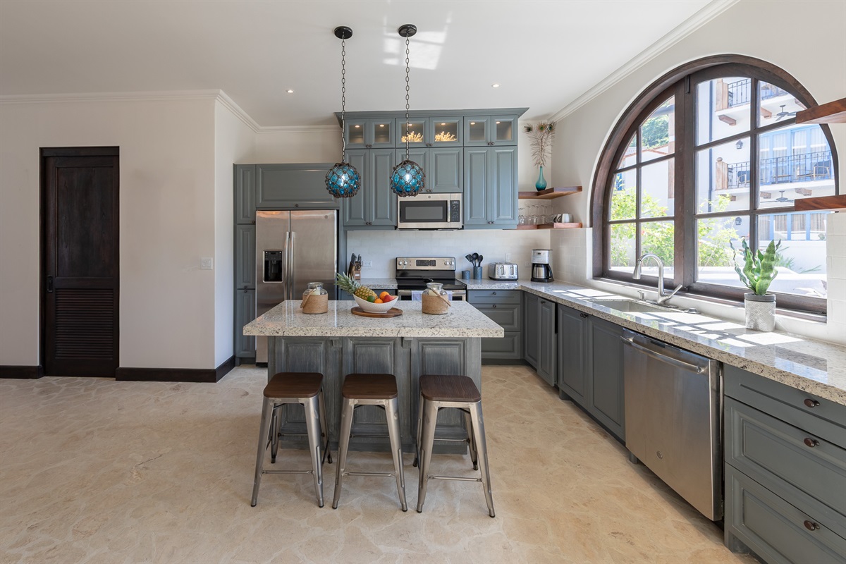 Open concept kitchen located on the main level