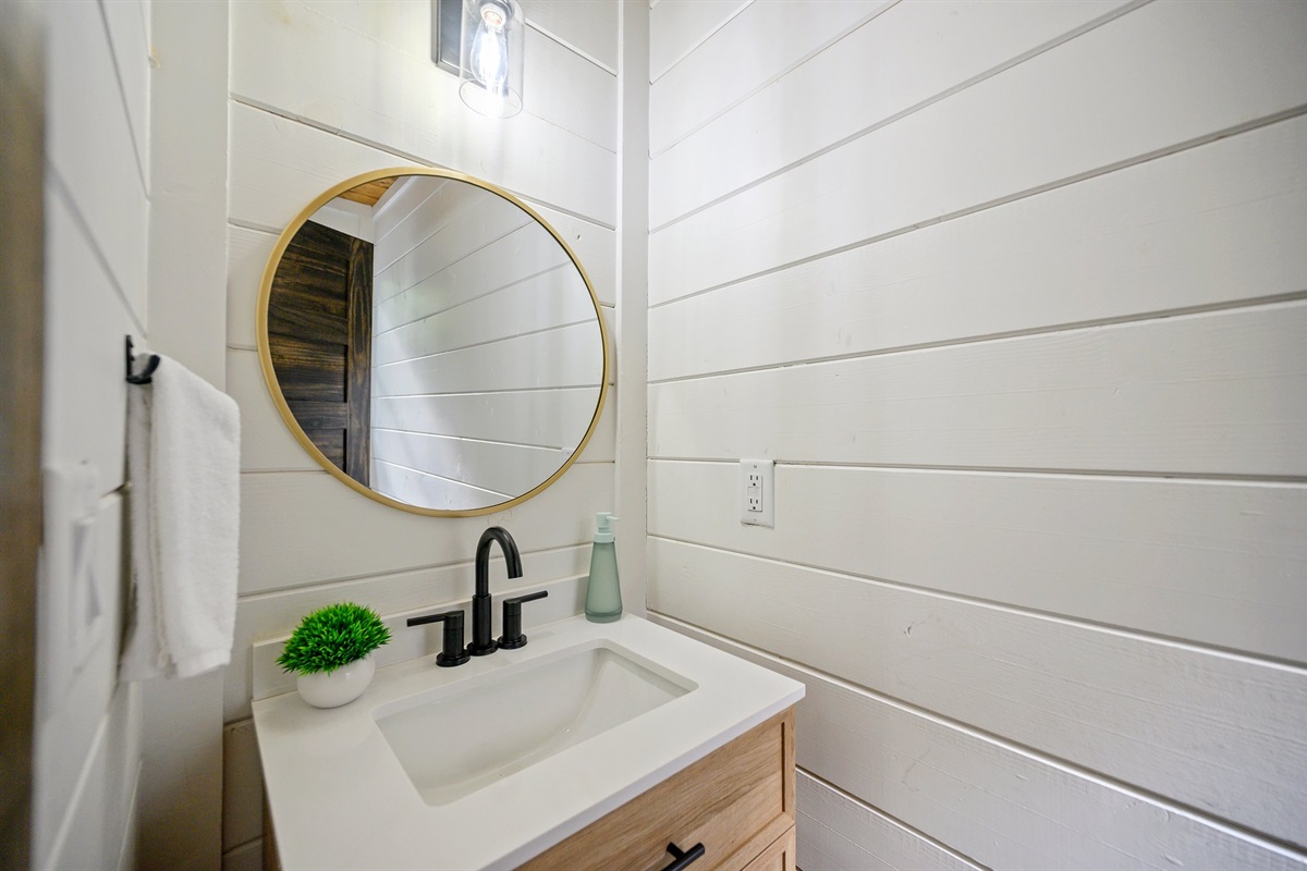 powder room upstairs off the loft.