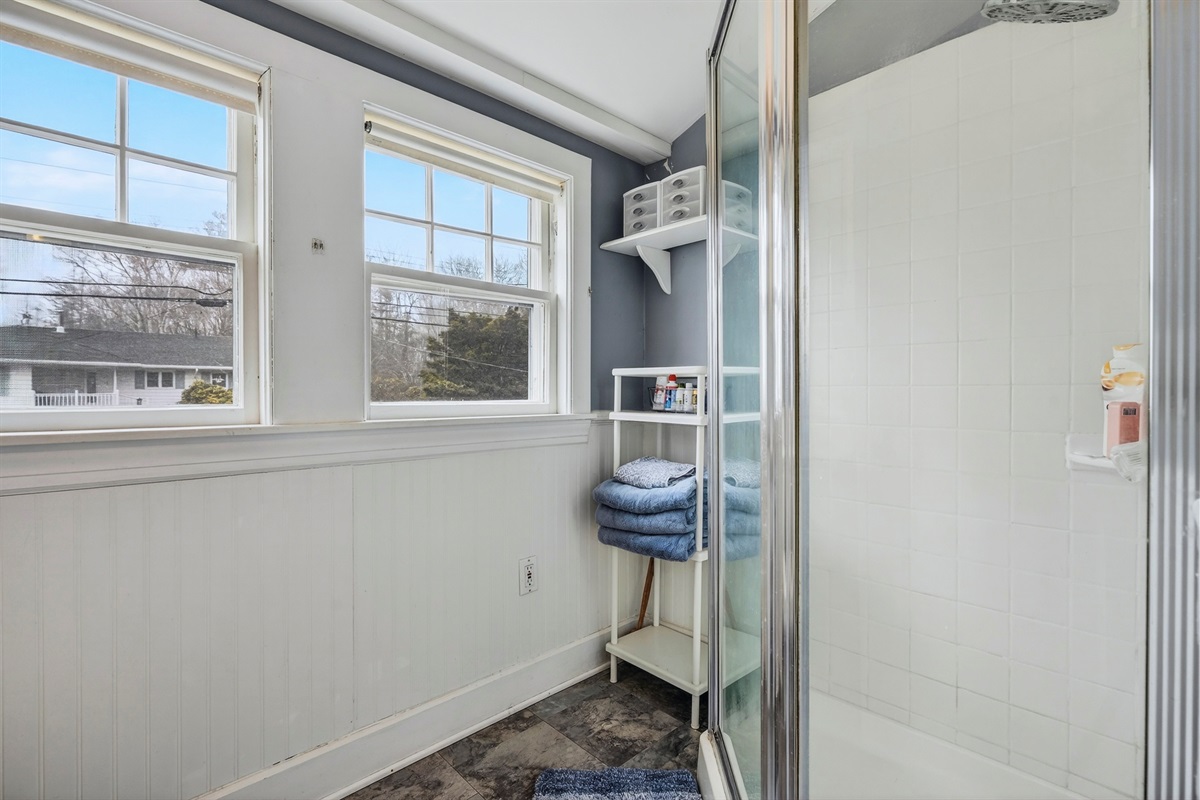 Full bathroom with standup shower 