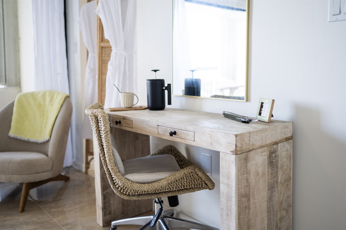 While we hope you're here for vacation, Vista Luna provides a desk in case you're lucky enough to work from paradise.