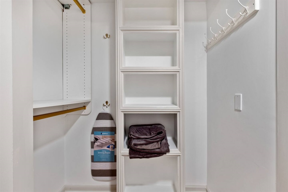 Huge closet for a stay of any length.