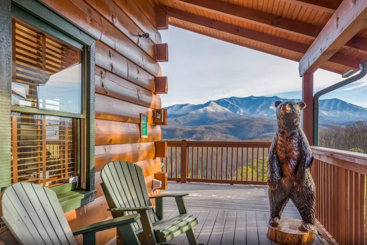 porch entering cabin