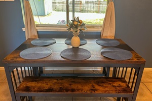 Enjoy meals with family or friends at the spacious 6-seater dining table.