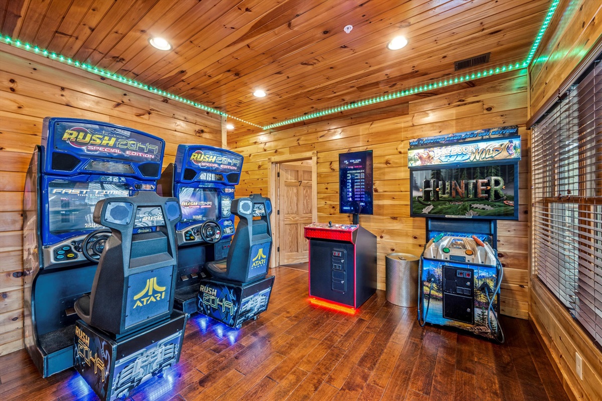 The kids (and adults!) will love the arcade