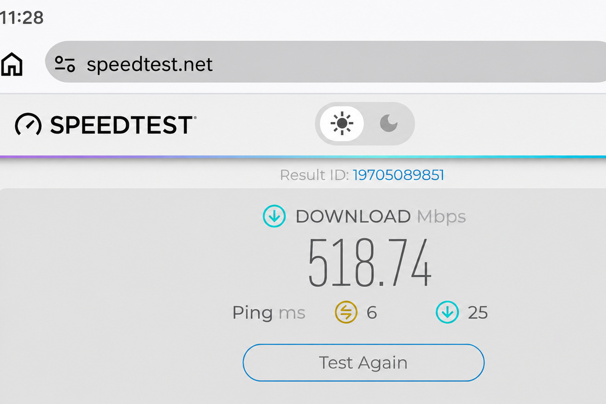Enjoy high-speed Wi-Fi at Aaron’s Beachside Boat House, with download speeds of up to 518.74 Mbps for streaming, browsing and staying connected.