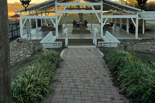 Welcome to the pavilion at sunset!