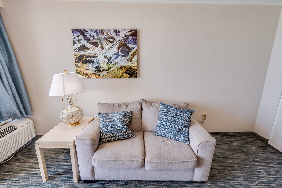 Large Living Area with Amazing Views of the Ocean, Beautifully Decorated