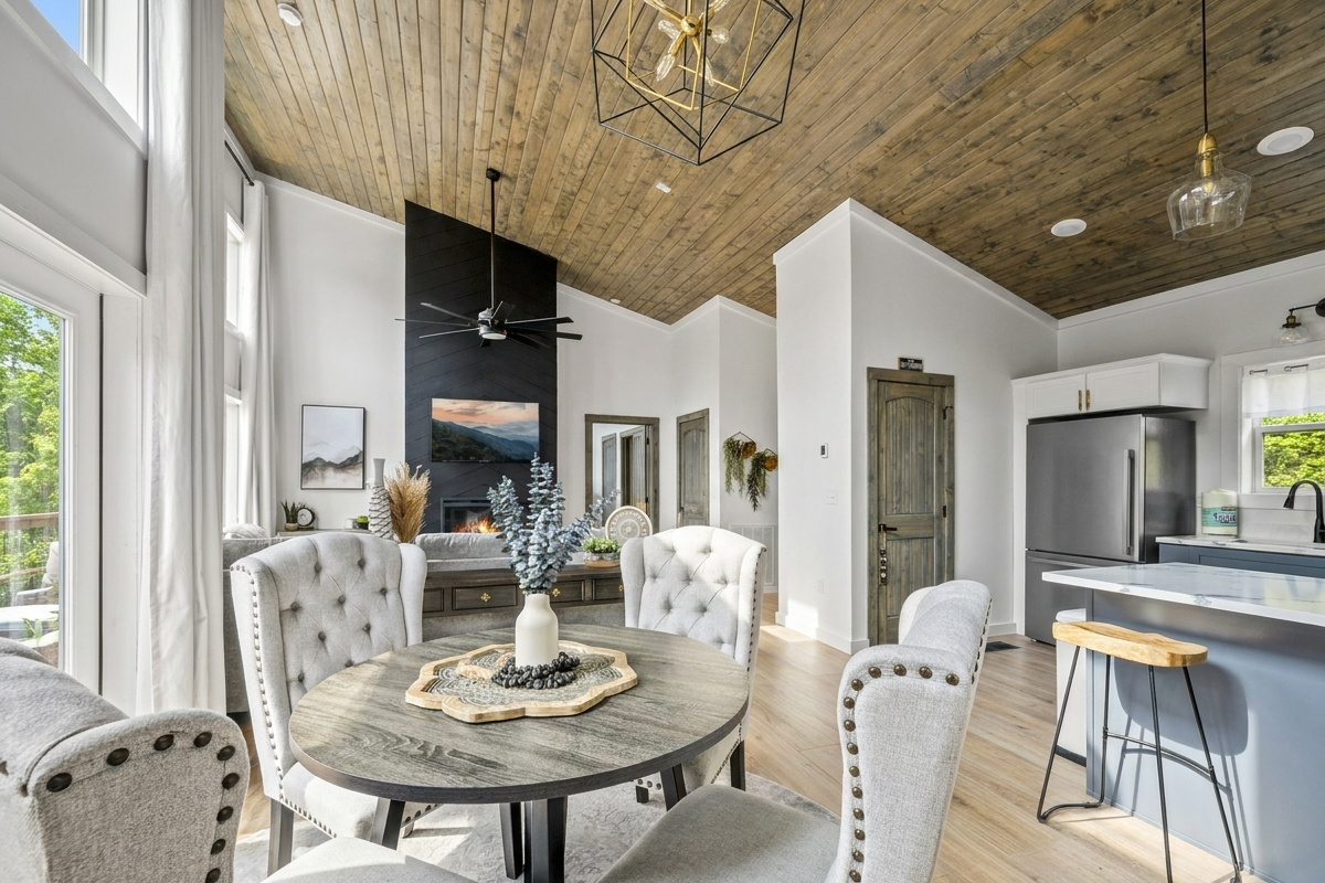 A fully open concept with all the spaces intertwining with each other, allowing for that deep connection together with your loved ones.