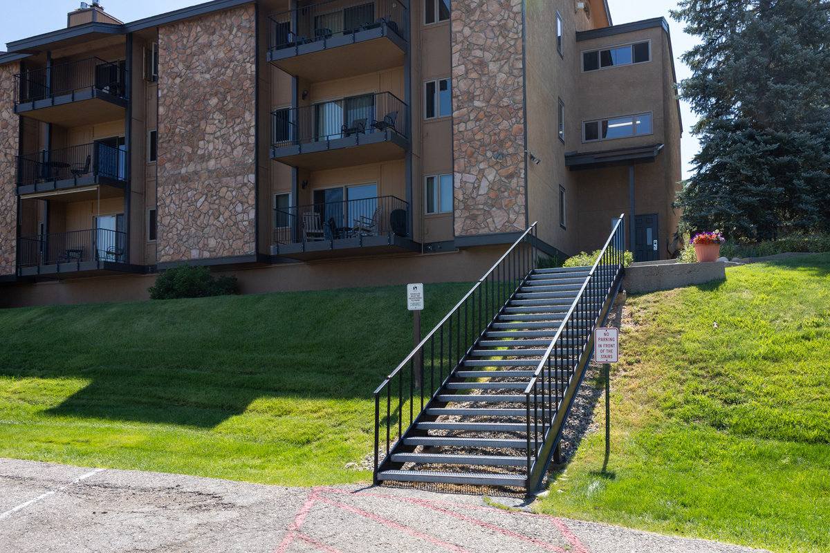 Stairs from Parking Lot to Building Entrance