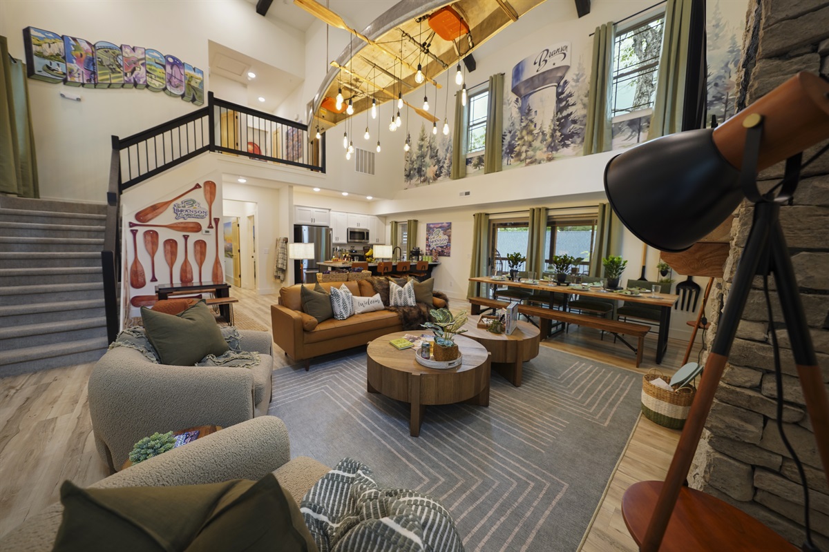 The grand and vaulted ceilings open up to create such a warm and inviting atmosphere