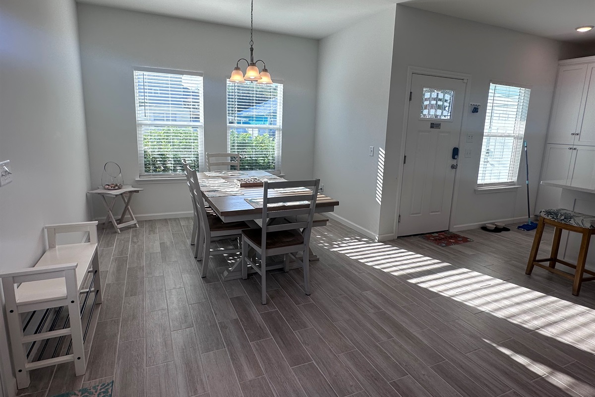 Dining room and front door