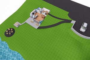 Property floor plans backside view