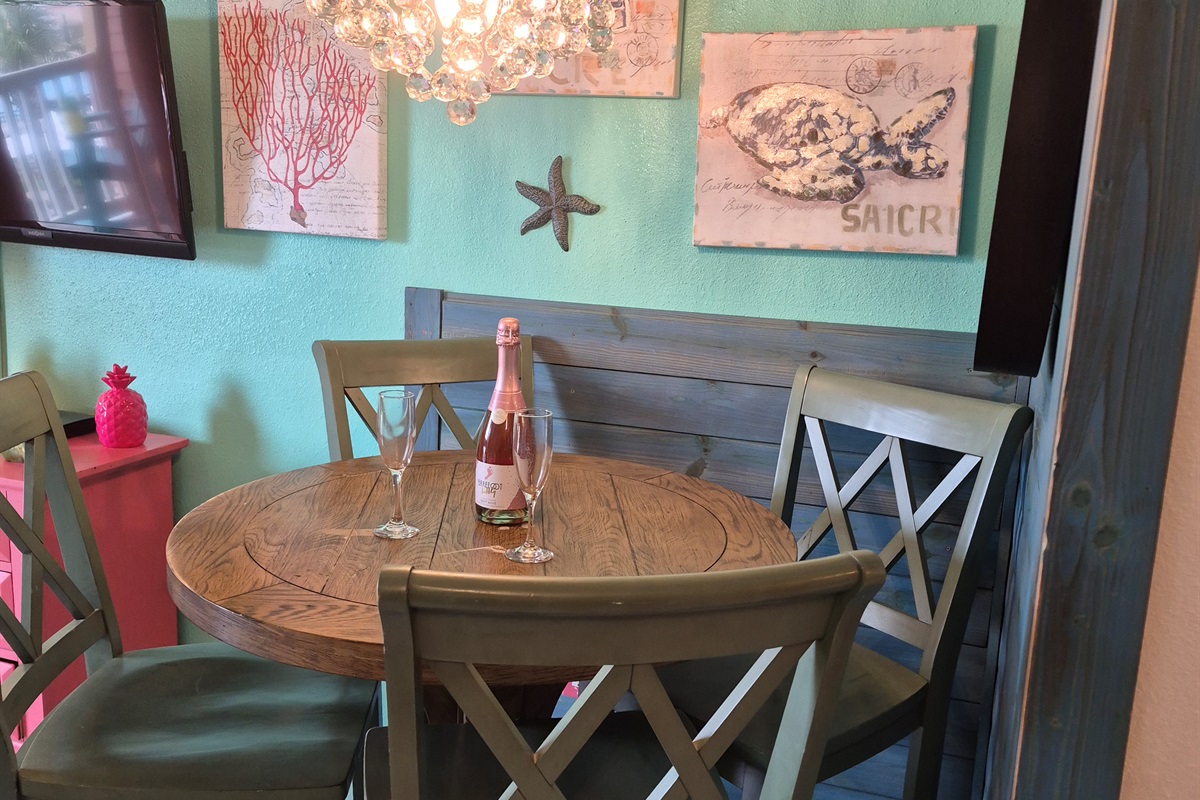 Or a great place to play cards, dominos or board games (not included but front desk has some you can borrow)